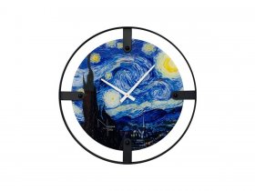 Часы интерьерные NT155 VAN GOGH STARRY NIGHT в Нижнем Куранахе - nizhnij-kuranah.mebel-nsk.ru | фото