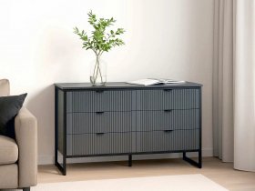 Комод 6 ящиков Нора (металл бруклин/графит) в Нижнем Куранахе - nizhnij-kuranah.mebel-nsk.ru | фото
