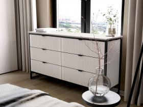 Комод 6 ящиков Нора (персидский жемчуг) в Нижнем Куранахе - nizhnij-kuranah.mebel-nsk.ru | фото