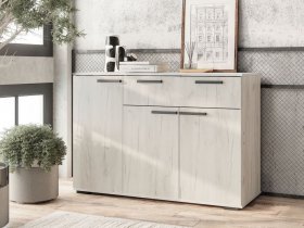 Комод Стандарт-4 NEW (дуб крафт белый) в Нижнем Куранахе - nizhnij-kuranah.mebel-nsk.ru | фото