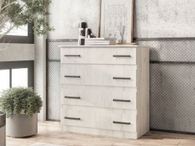 Комод Стандарт-6 NEW (дуб крафт белый) в Нижнем Куранахе - nizhnij-kuranah.mebel-nsk.ru | фото