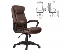 Кресло офисное BRABIX Enter EX-511, коричневое в Нижнем Куранахе - nizhnij-kuranah.mebel-nsk.ru | фото