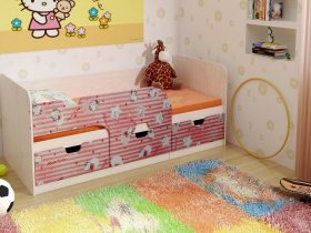 Кровать детская с ящиками 1,86 Минима Hello Kitty в Нижнем Куранахе - nizhnij-kuranah.mebel-nsk.ru | фото