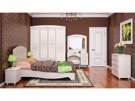 Модульная спальня Каролина в Нижнем Куранахе - nizhnij-kuranah.mebel-nsk.ru | фото