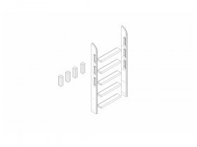 Пакет №10 Прямая лестница и опоры для двухъярусной кровати Соня в Нижнем Куранахе - nizhnij-kuranah.mebel-nsk.ru | фото