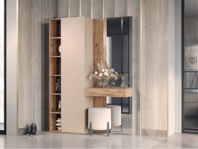 Прихожая Ева (кашемир/дуб вотан) в Нижнем Куранахе - nizhnij-kuranah.mebel-nsk.ru | фото