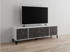 Тумба под ТВ Парус-10 (белый/мальта грей) в Нижнем Куранахе - nizhnij-kuranah.mebel-nsk.ru | фото